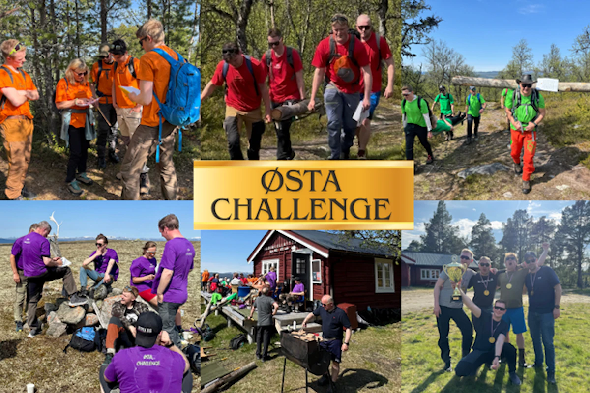 Alle ansatte i ØSTA Elektro har sin årlige challenge med aktiviteter som styrker laget, samhold, god mat og drikke med mye moro. Foto