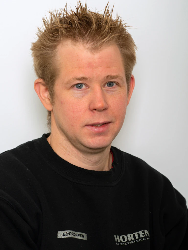 Thomas Ødegård er elektriker hos Horten Elektriske AS