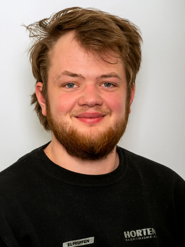 Henrik Sveen er elektriker hos Horten Elektriske AS