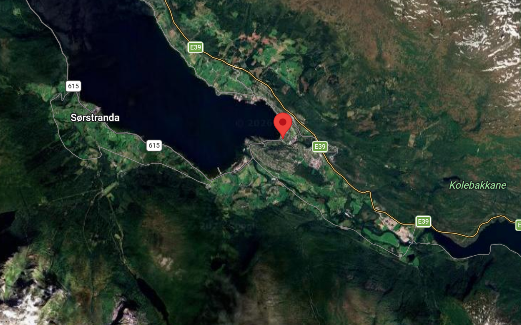 Google Maps viser Sandane Lote Elektro