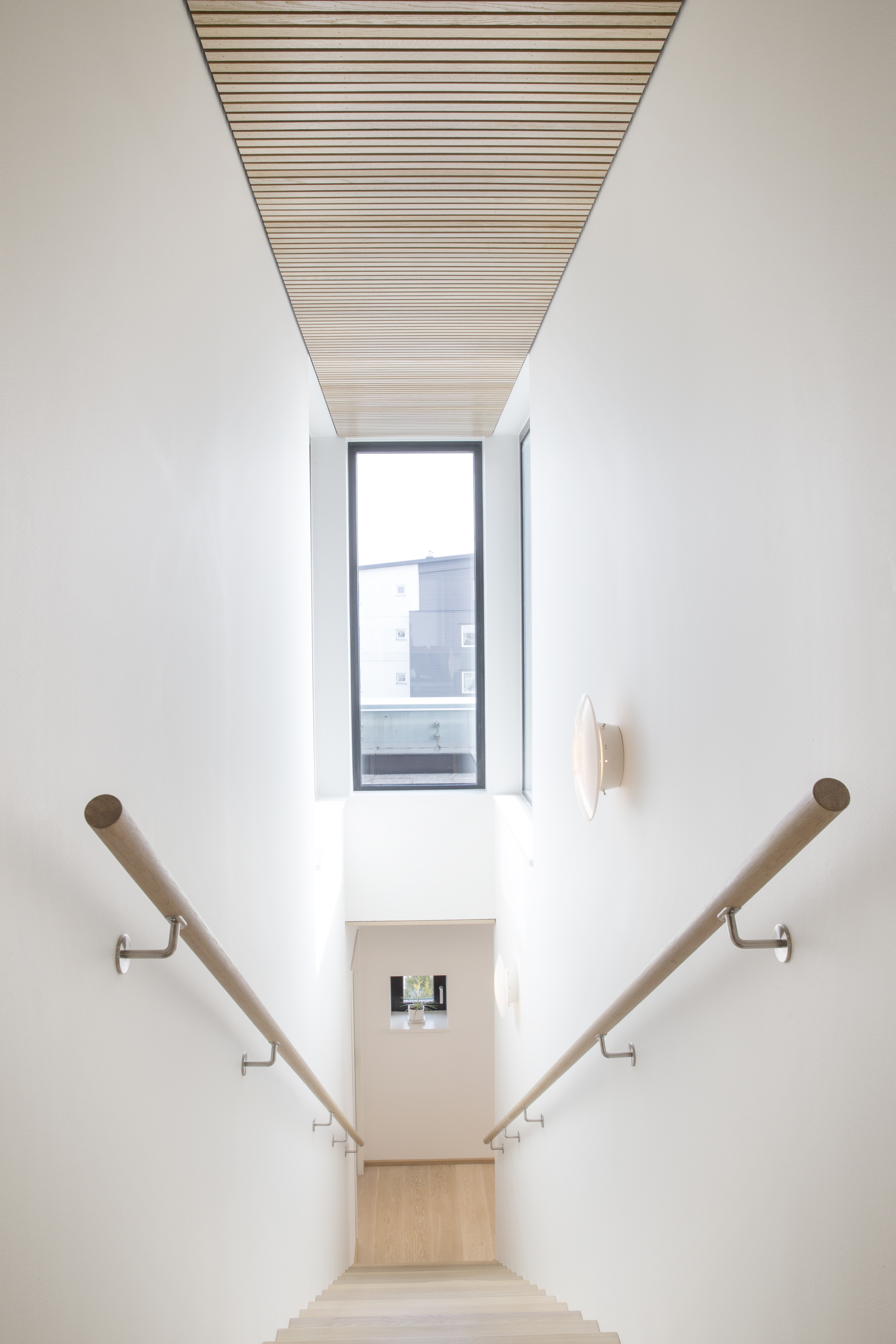 Lavblokk Hetlandsgata, Bryne, lampe trapp