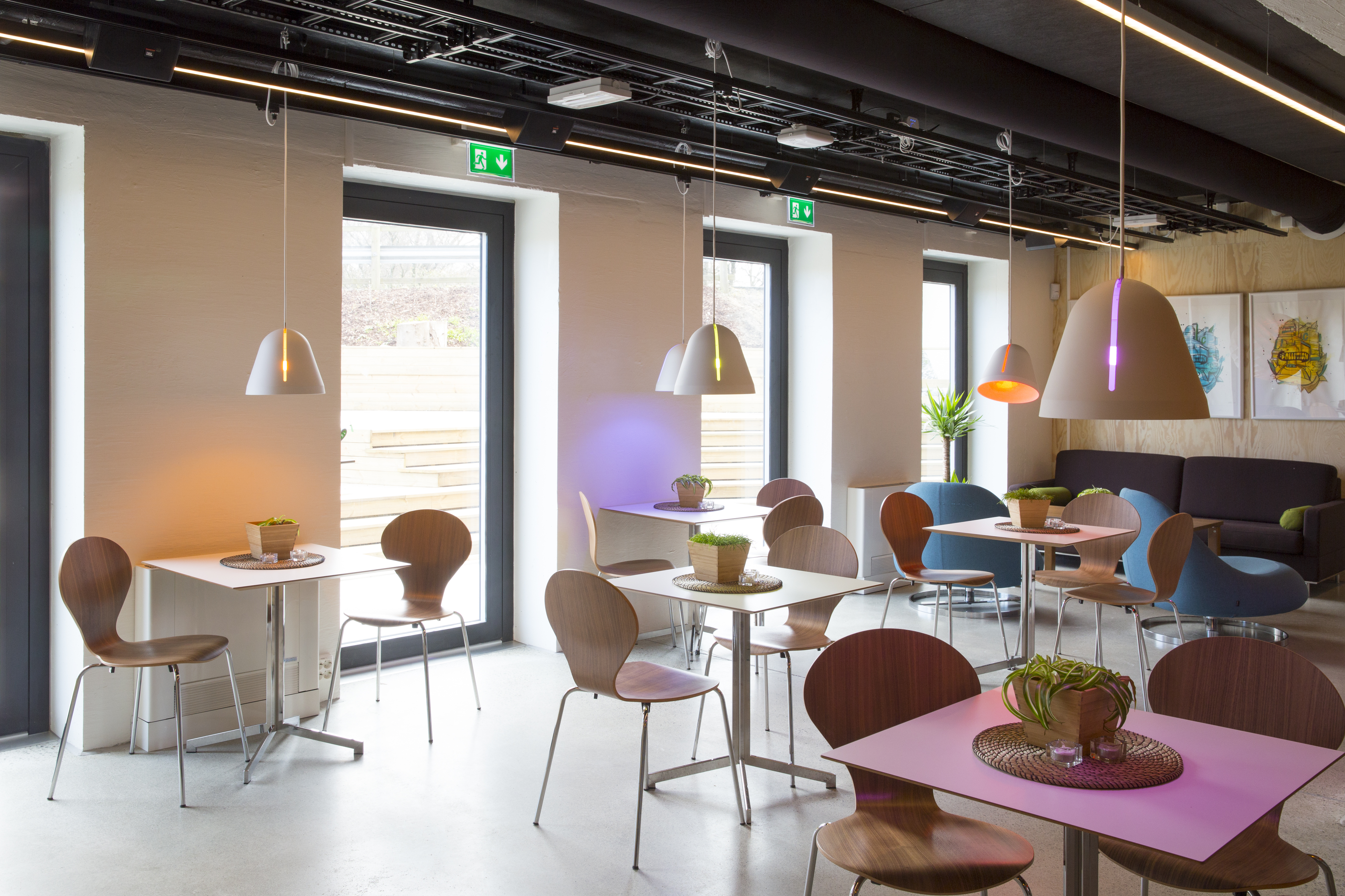 Bryne Mølle spisesal taklamper ledlys