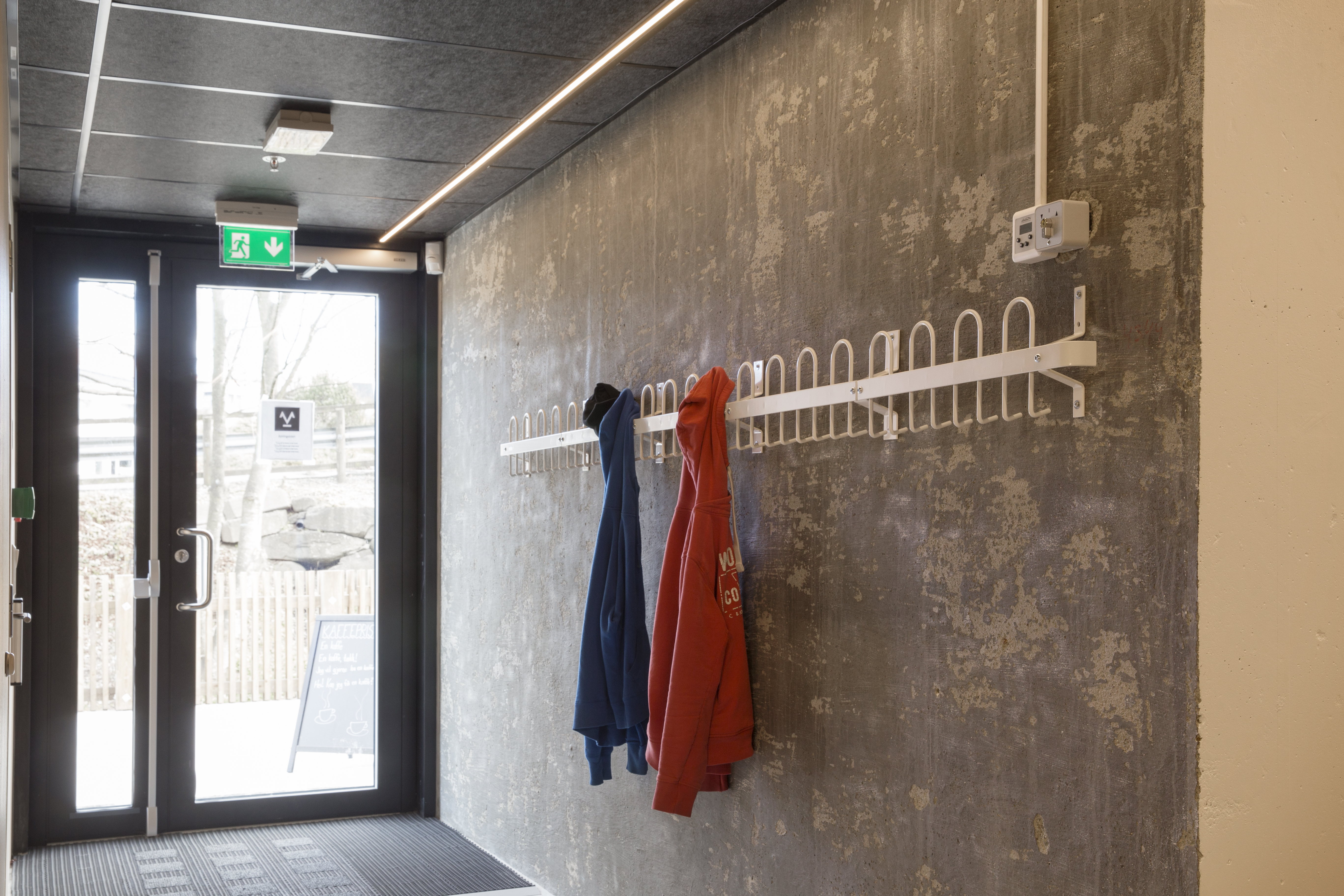 Bryne Mølle gang belysning knagger