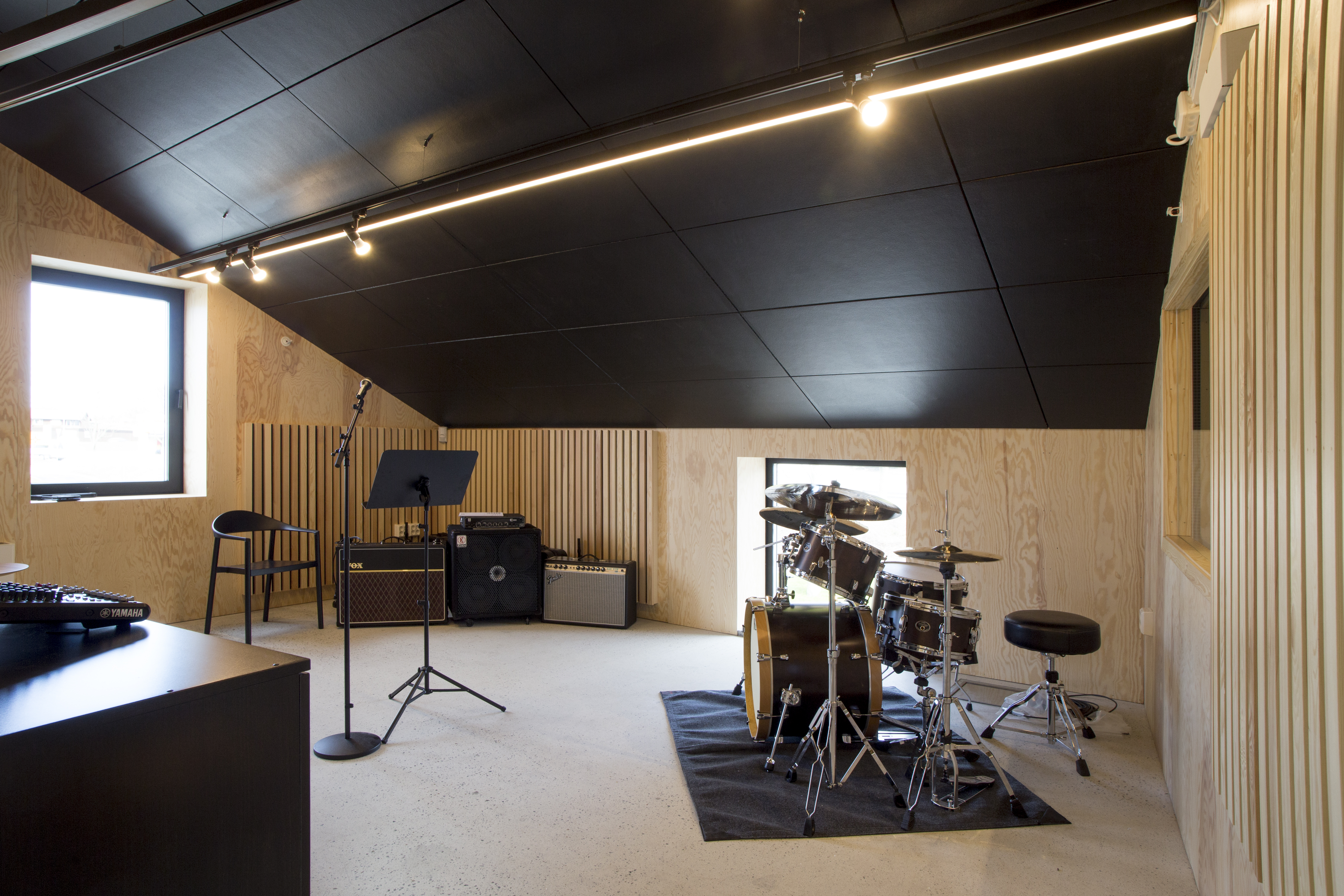 Bryne Mølle musikkrom belysning