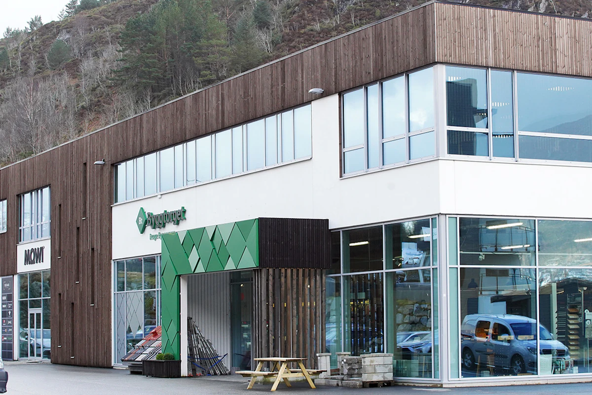 Bildet viser næringsbygget Solvang Næringspark. Foto.