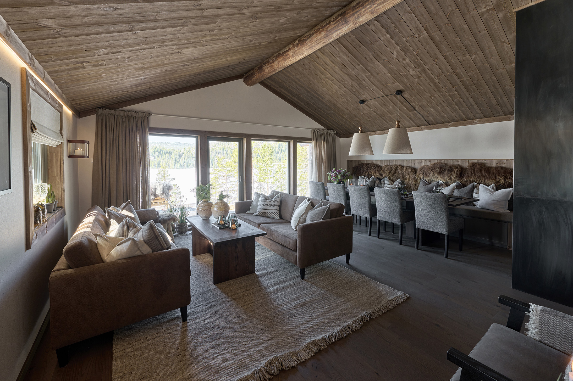 Stue ferdig oppusset. Eventyrlig Oppussing Setesdal. Foto.