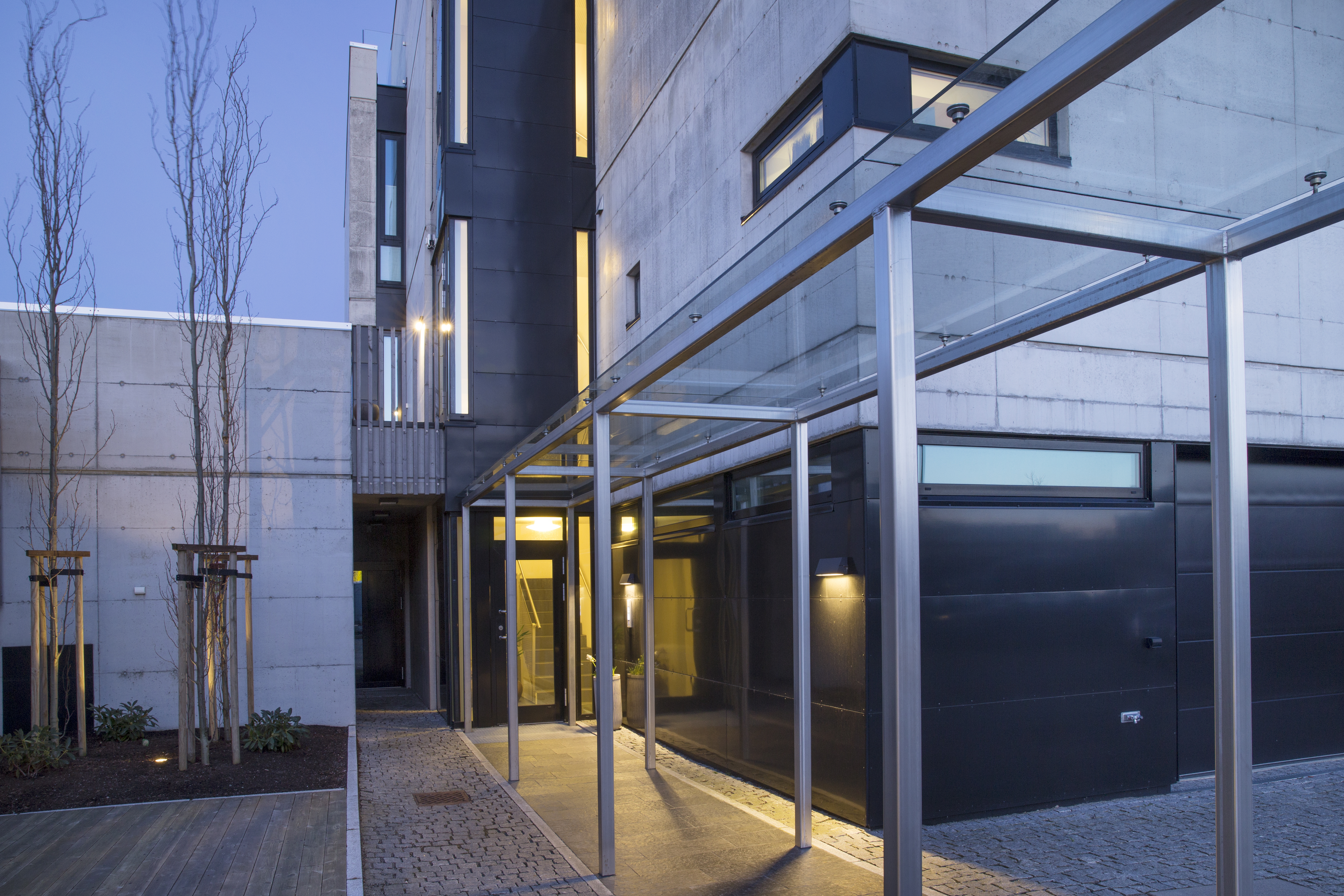 Lavblokk Hetlandsgata, Bryne inngang