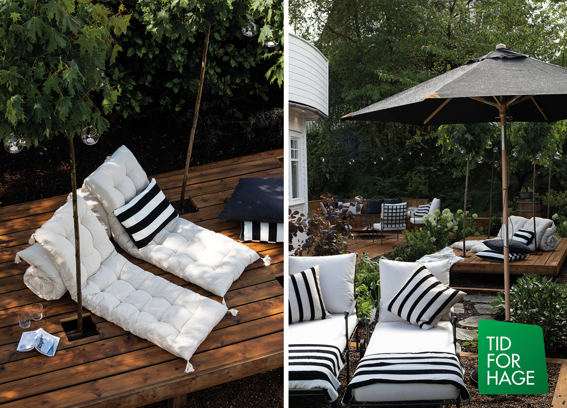 Tid for hage sesong 5 epiosde 5 Etterbilder av de ulike dekkene med sydeuropeiske vibber. Foto.