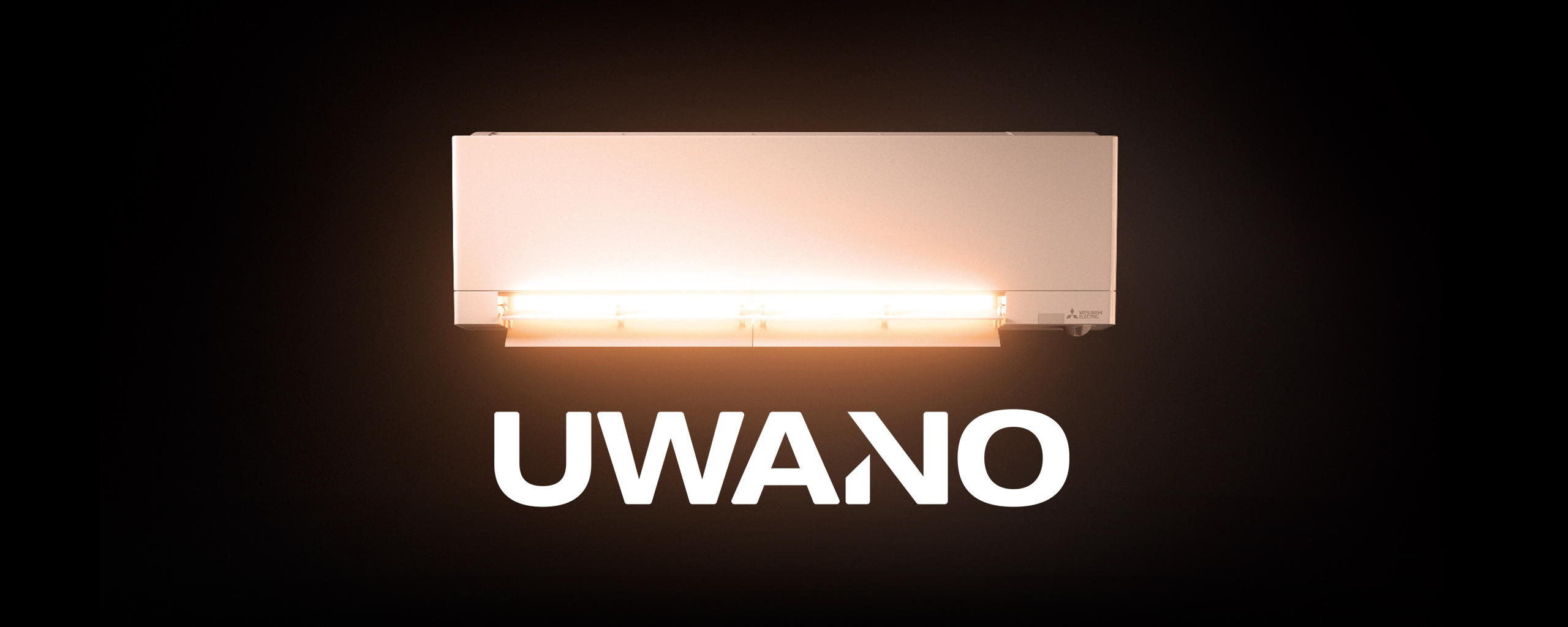 Mitsubishi Electric varmepumpe med toppmodellen UWANO i fargen hvit. Bilde