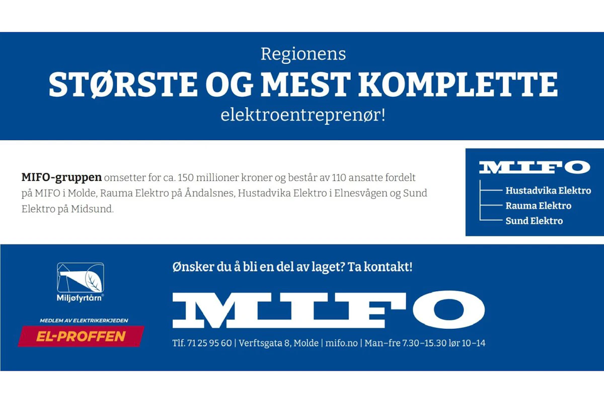 Skrift i bilde Regionens største og mest komplette elektroentreprenør grafisk